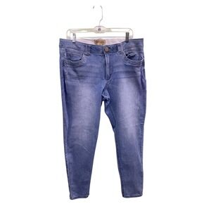 Democracy Ab Solution Skinny Jeans Womens 16 Medium Wash Blue Denim